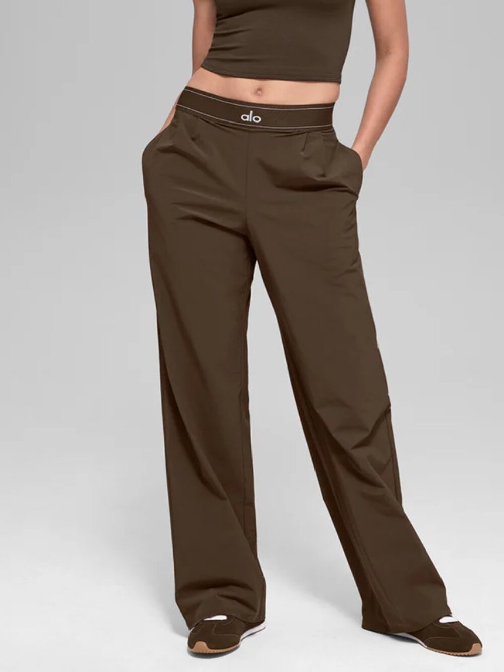 💯Alo Yoga Suit Up Trouser Coffee Brown🤎Regular 30-inch Inner Seam Length - Picture 11 of 11